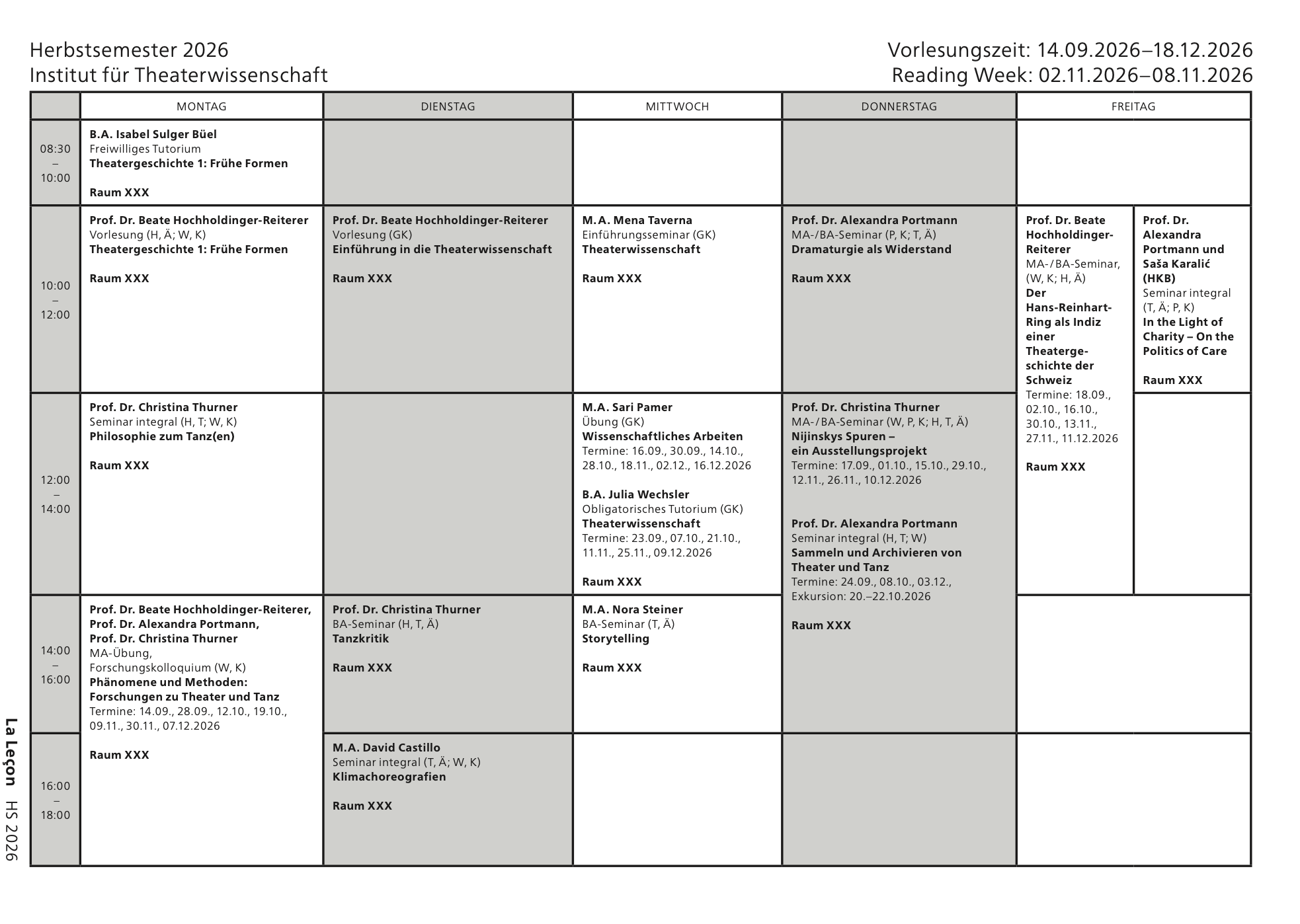 Stundenplan